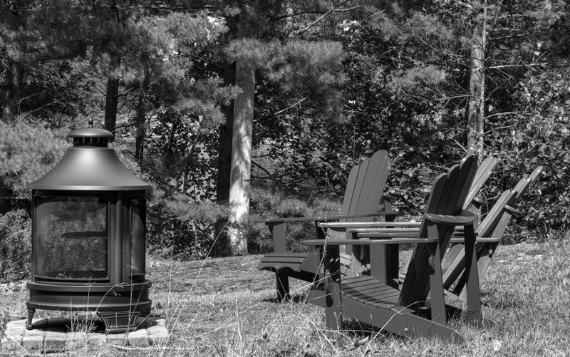 fire pit and chairs