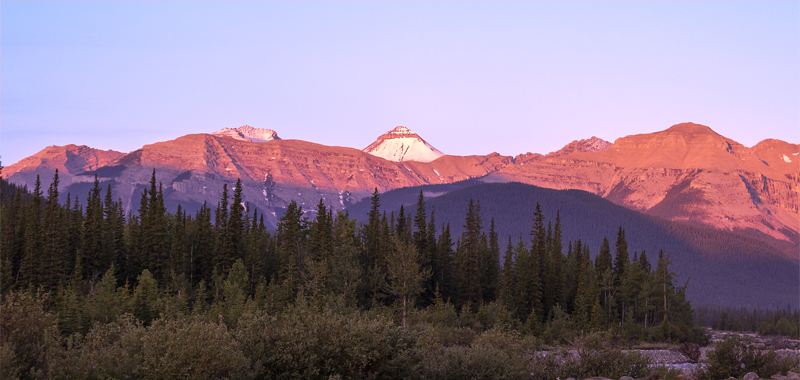 red mountain sunset